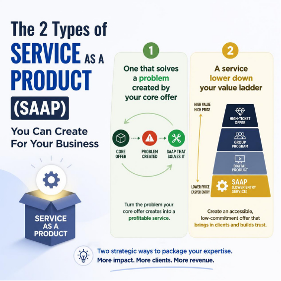 the 2 types of service as products as defined by Melvin Braide